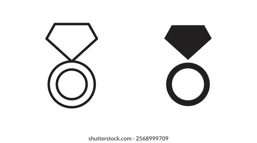 Ring icon set vector graphics designs