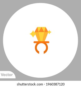 Ring icon sign vector,Symbol, logo illustration for web and mobile
