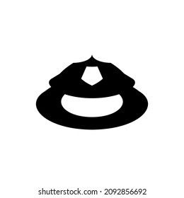 Ring icon. Simple style jewelry shop poster background symbol. Logo design element. T-shirt printing. Vector for sticker.