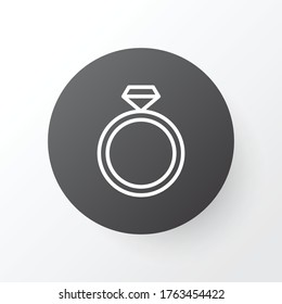Ring icon symbol. Premium quality isolated wedding jewel element in trendy style.