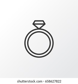 Ring Icon Symbol. Premium Quality Isolated Wedding Jewel Element In Trendy Style.