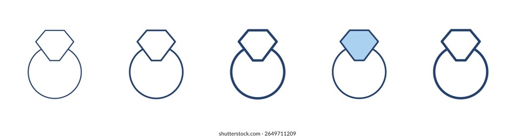 Icono de anillo Conjunto de símbolos colección