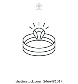 Ring Icon symbol vector illustration isolated on white background