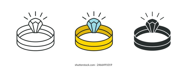 Ring Icon symbol vector illustration isolated on white background