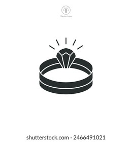 Ring Icon symbol vector illustration isolated on white background