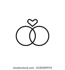 Ring-Symbol Dünne Linie Kunst einzeln