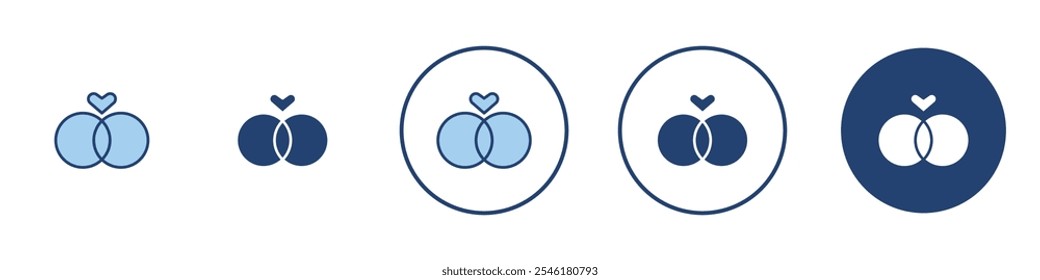 Ring icon Thin line art isolated