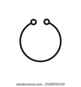 Ring icon Thin line flat illustration