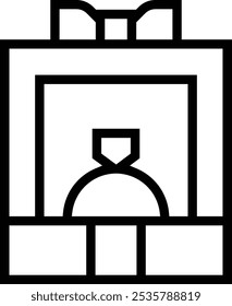 icono de anillo. Diseño de estilo lineal delgado aislado sobre fondo blanco