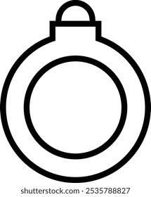 icono de anillo. Diseño de estilo lineal delgado aislado sobre fondo blanco