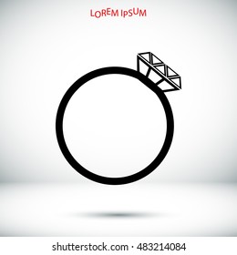 ring icon, vector best flat icon, EPS