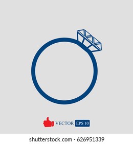 ring icon, vector best flat icon, EPS