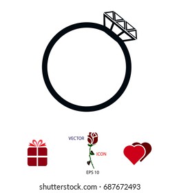 ring icon, vector best flat icon, EPS