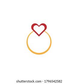 Ilustración de diseño vectorial de icono de anillo