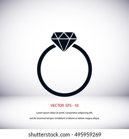 ring icon vector, flat design best vector icon