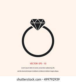 ring icon vector, flat design best vector icon