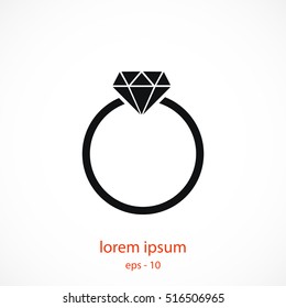 ring icon vector, flat design best vector icon
