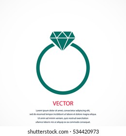 ring icon vector, flat design best vector icon