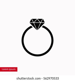 ring icon vector, flat design best vector icon