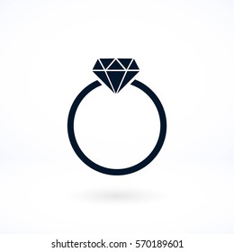 ring icon vector, flat design best vector icon