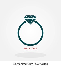 ring icon vector, flat design best vector icon