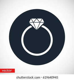 ring icon vector, flat design best vector icon