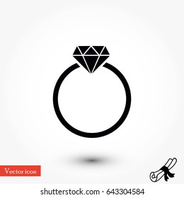 ring icon vector, flat design best vector icon