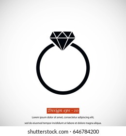 ring icon vector, flat design best vector icon