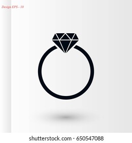 ring icon vector, flat design best vector icon