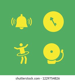 ring icon. ring vector icons set school bell, key and gymnastic hula hoop