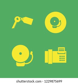 ring icon. ring vector icons set fax, school bell and key tag