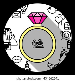 Ring icon. Vector illustration