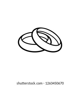 Ring Icon Vector Illustration Logo Template.