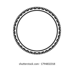 Icono de anillo aislado, pulsera de lujo de color negro.