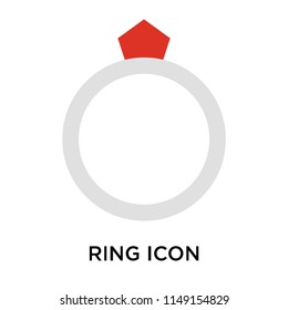Ring icon vector isolated on white background for your web and mobile app design, Ring logo concept