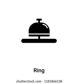 Ring icon vector isolated on white background, logo concept of Ring sign on transparent background, filled black symbol