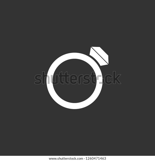 ring icon vector ring sign on stock vector royalty free 1260471463 shutterstock