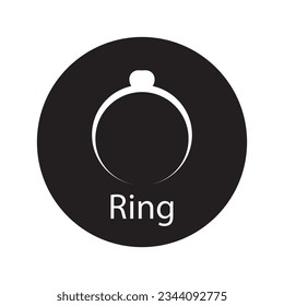 diseño del logotipo de la ilustración de la plantilla del vector de icono de anillo