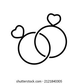 Ring icon vector in trendy