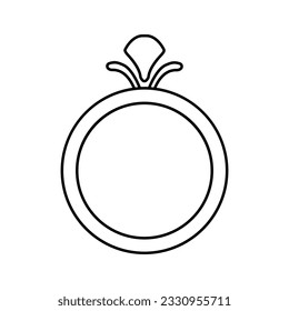 Ring icon vector. Wedding illustration sign. Jewel symbol. Gem logo.