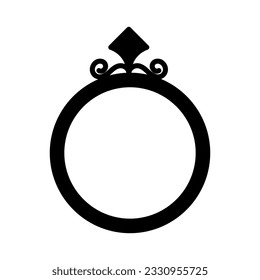 Ring icon vector. Wedding illustration sign. Jewel symbol. Gem logo.