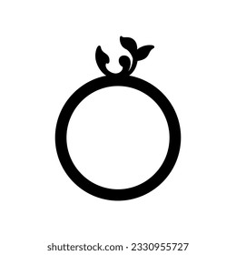 Ring icon vector. Wedding illustration sign. Jewel symbol. Gem logo.