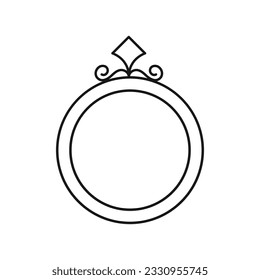 Ring icon vector. Wedding illustration sign. Jewel symbol. Gem logo.