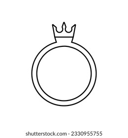 Ring icon vector. Wedding illustration sign. Jewel symbol. Gem logo.