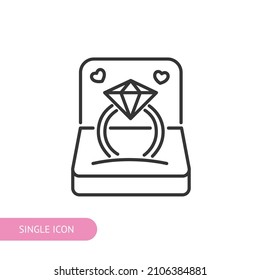 Ring icon for web design, menu, app, poster, ads, postcard and magazine