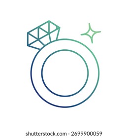 Icono de anillo con fondo blanco Vector Ilustración de stock