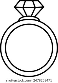 Icono del anillo para su diseño, decoración del anillo 