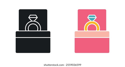 Ring icons in black and colored version