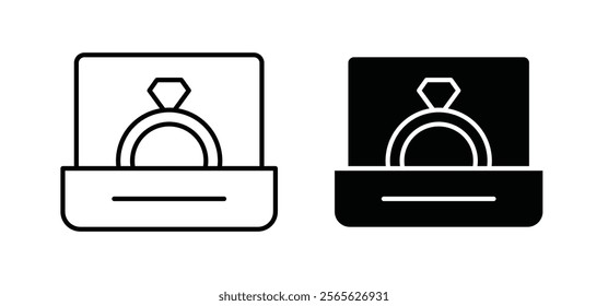 Ring icons in black and white colors