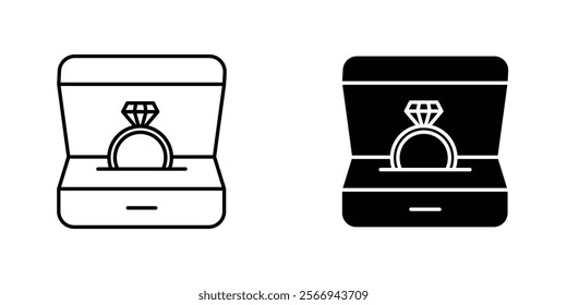 Ring icons. black and white vector set.